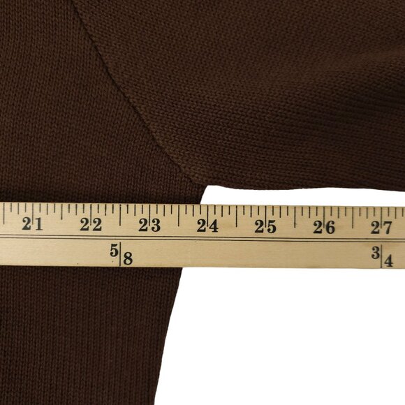 Sweater Sweater Embroidered Beaded Cowl Neck Cardigan Womens Size XL Brown NEW - Picture 3 of 16